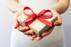 hands giving gift
