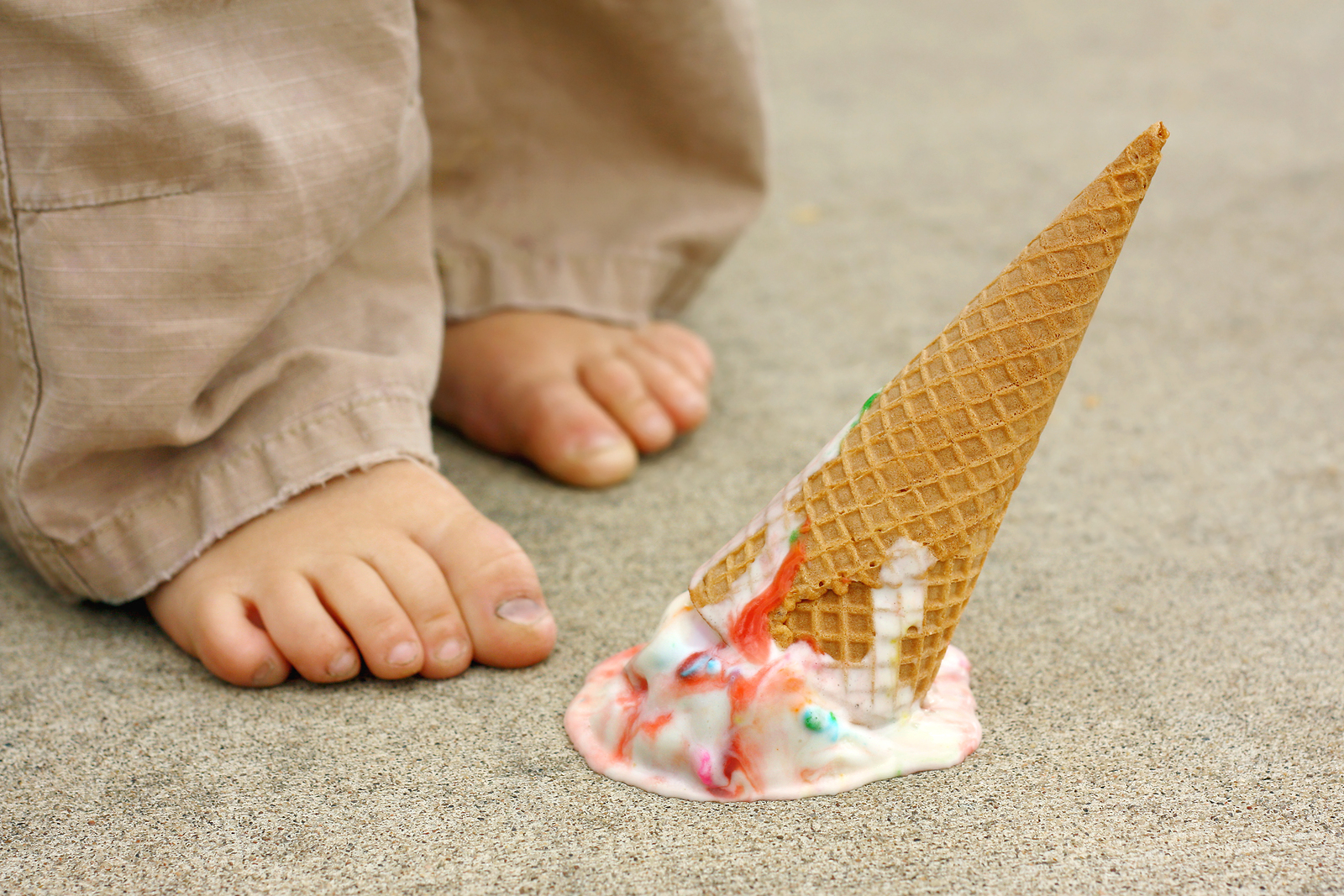 Dropped Ice Cream Cone By Child's Feet - B2B Writing Success